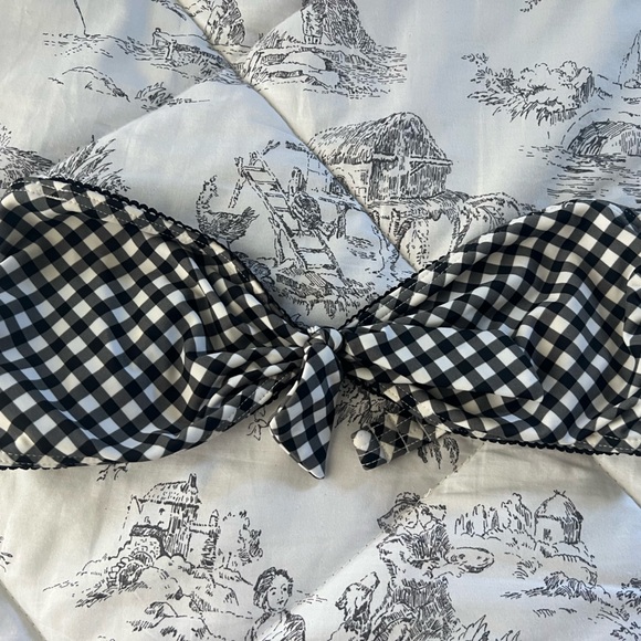 Strapless Checkered Two-Piece Bikini - Picture 2 of 6